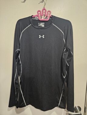 Under Armour Men's Black Long-Sleeve Compression Heat Gear Tee 2XL